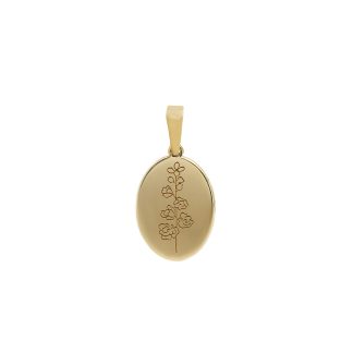 JULY - DELPHINIUM PENDANT GOLD
