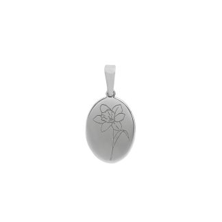 MARCH - DAFFODIL PENDANT SILVER